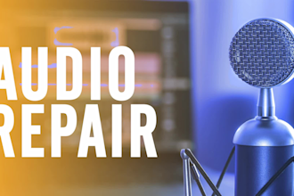 clean, remove noise and repair any audio, edit podcast