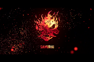 create a fire logo reveal intro animation