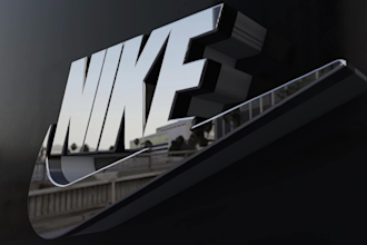 create a 3d shiny metallic silver logo intro animation