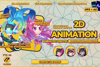 create seamless 2d character loop animations GIF or mp4