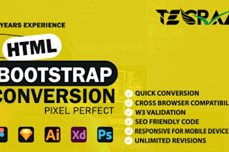 convert figma to HTML css PSD to HTML xd to HTML responsive bootstrap tailwind