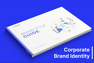 design geometric corporate brand identity with copyright
