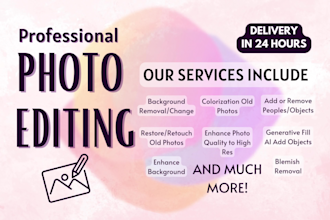 professional photo editing and retouching services, adobe photoshop expert