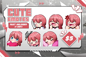 custom twitch animated or static emotes with your vtuber model for streaming