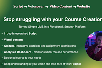 build elearning courses on any lms, from script to video to website