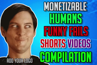 create monetizable funny fails compilation youtube shorts, reels