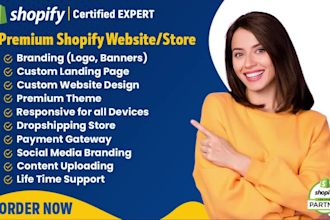 develop stunning shopify website, shopify dropshipping store