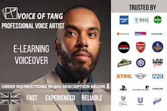 provide a professional black british e learning voiceover