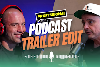 edit podcast trailers or intro video editing