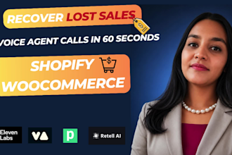 build vapi ai voice agent for shopify, woocommerce abandoned cart recovery
