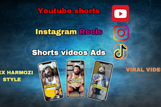 produce attractive youtube shorts, instagram reels and tiktok video ads