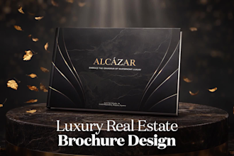 design a modern luxury real estate brochure for realtors and agencies