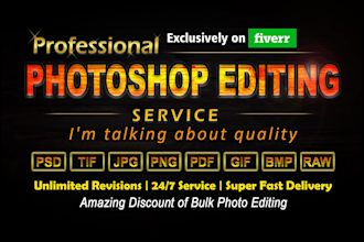 professional photoshop editing, background removal, color correction, retouching
