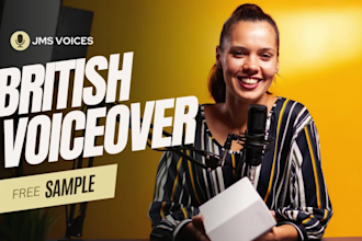 be your british female voiceover