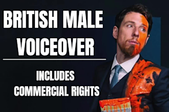 record a professional british english male voice over