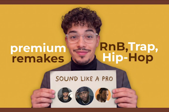 remake custom trap, rnb, and hip hop beat for commercial use