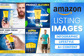 create amazon product listing images photos, a plus  content ebc design