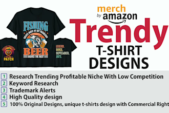 make high quality trendy merch by amazon t shirts designs
