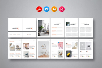 design catalog, company profile, brochure, proposal, report