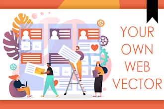 create flat and isometric illustration for your web banners