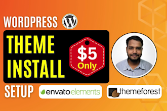 install wordpress theme and themeforest  demo import in 2 hours