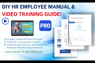 deliver a DIY employee manual toolkit with video and written instructions