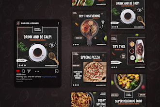 design food posters, food flyers and social media food posts for you