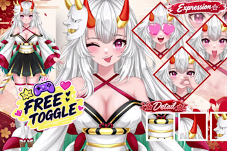 design and rigging live2d vtuber model in anime style for stream