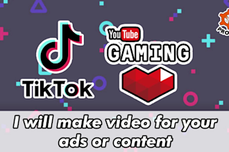 do youtube video editing, tik tok ads, gaming thumbnail