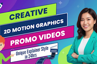 create 2d animated explainer vyond video in 24 hours