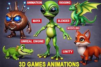 3d character rig ready for animation
