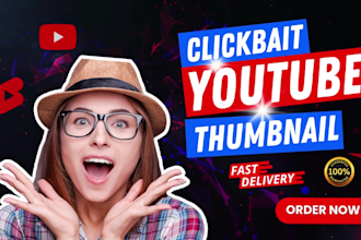 design clickbait youtube thumbnail, titles, keywords, description