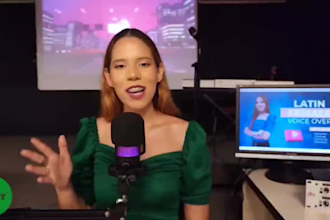 record a professional spanish female voice over or dubbing