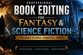 proofread format developmental line copy book editor fantasy sci fiction novel