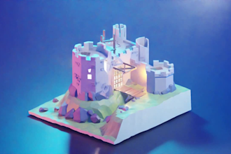create low poly 3d game assets and environment