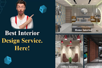 interior design realistic render of your home office cafe and retail shop