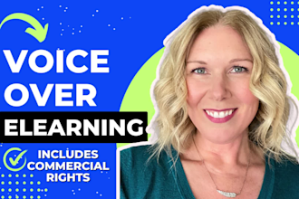 record a professional female english elearning voice over