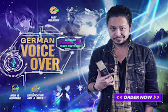 be german voice actor for videogame character, cartoon,vr,apps,animatronics,moba