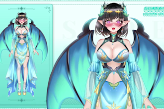 design and rig professional live2d vtuber model in high quality for stream
