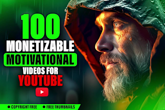 100 monetizable motivational videos for youtube channel