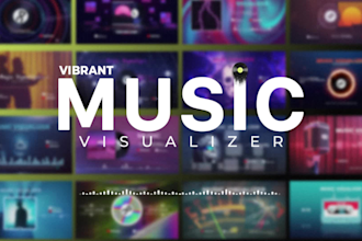 create a vibrant music visualizer for your youtube and instagram music