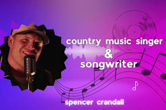 be your professional male country music singer and songwriter
