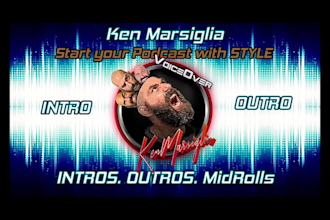 voice over and produce an epic podcast intro or outro