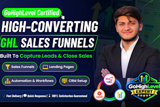 gohighlevel automation, website, landing pages expert