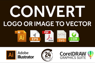 do vector tracing, vectorize image, vector logo to svg, pdf