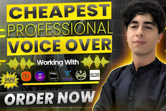 record the cheapest italian 500 words voiceover