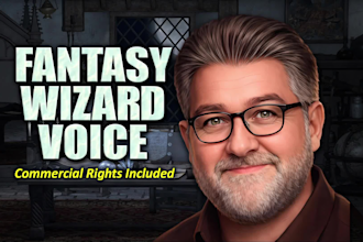 perform an enchanting british fantasy wizard voice over