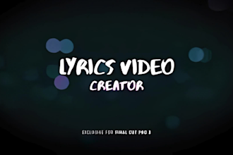 create professional lyric video for your music