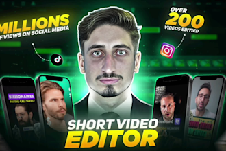 do video editing for instagram reels, ads, youtube shorts, tik tok video