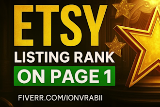 rank etsy listing on first page shop promotion product SEO traffic boost sales
